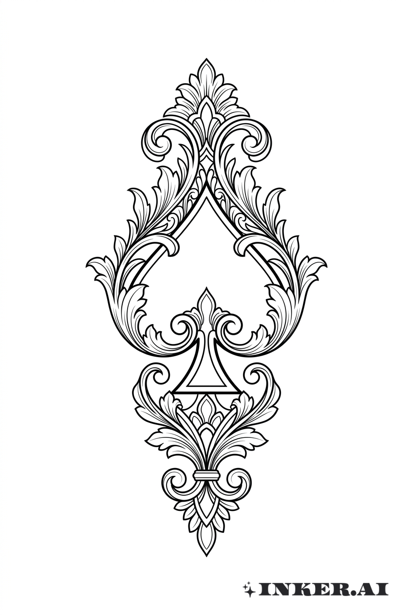Cadre Baroque As de Pique