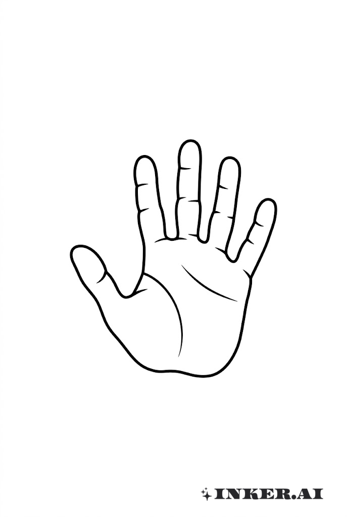 Minimalistischer Gorilla-Handabdruck