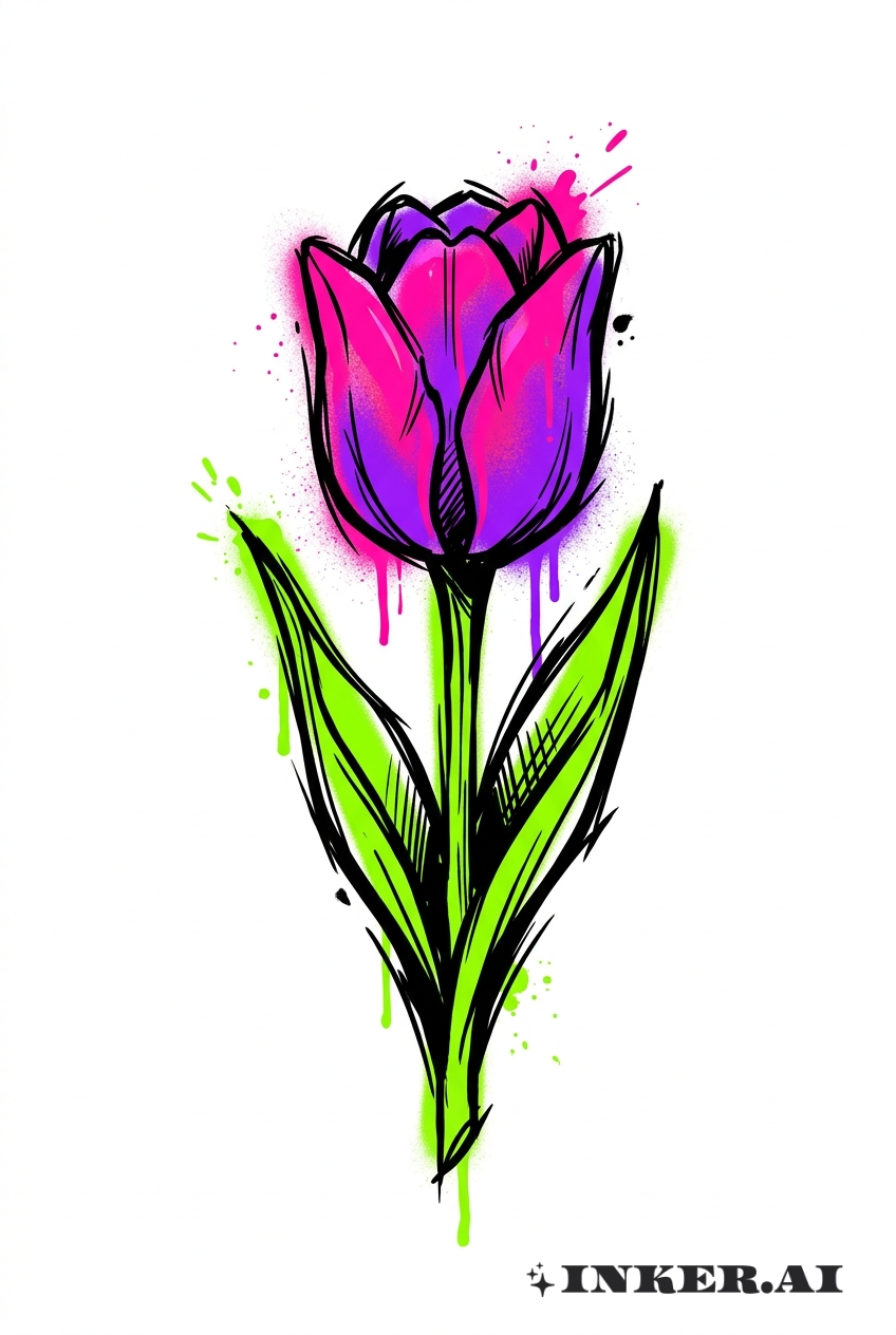 Pochoir Ombre de Tulipe