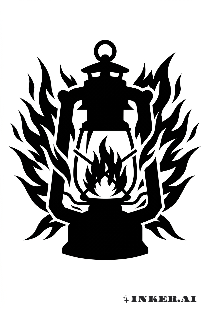 部落黑色燈籠火焰爆裂