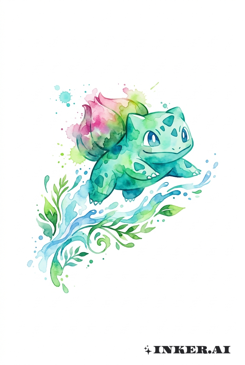 Bulbasaur Vẽ Màu Nước
