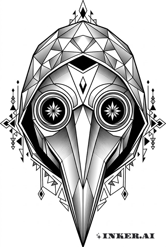 幾何瘟疫醫生面具