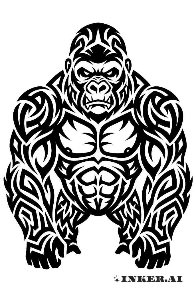 Tribal Gorilla Krieger