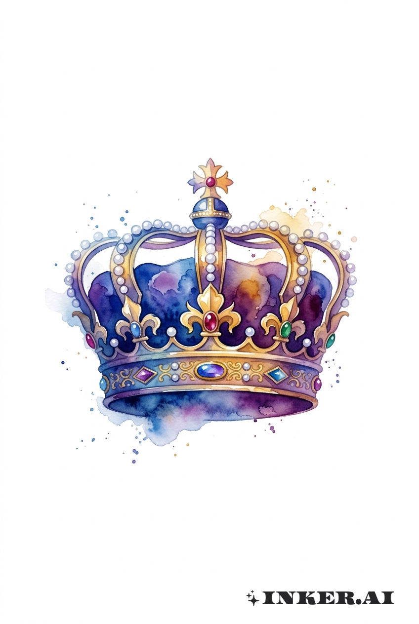 수채화 왕관 왕국