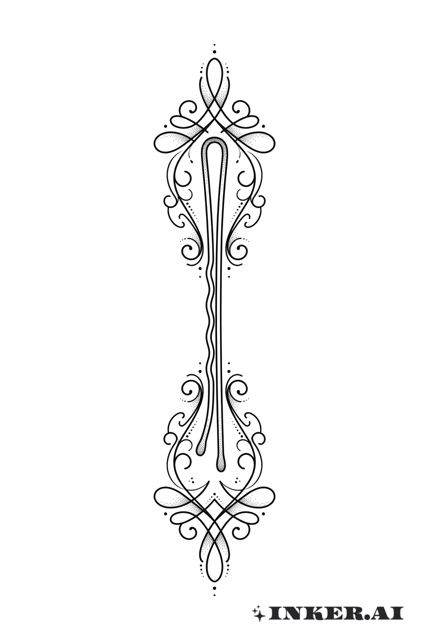 Haarnadel mit Verzierter Filigranarbeit