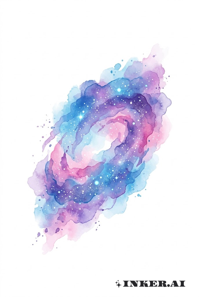 Vòng Xoáy Dải Ngân Hà Màu Nước