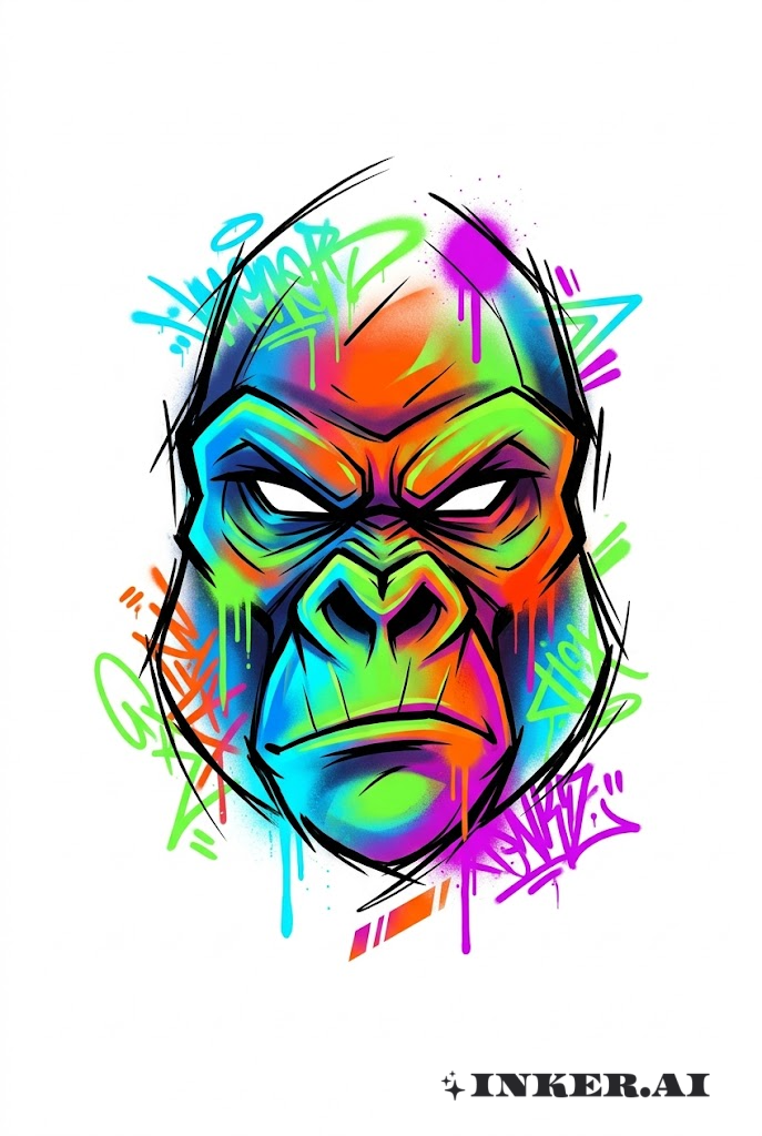 Neon-Gorilla-Graffiti-Maske