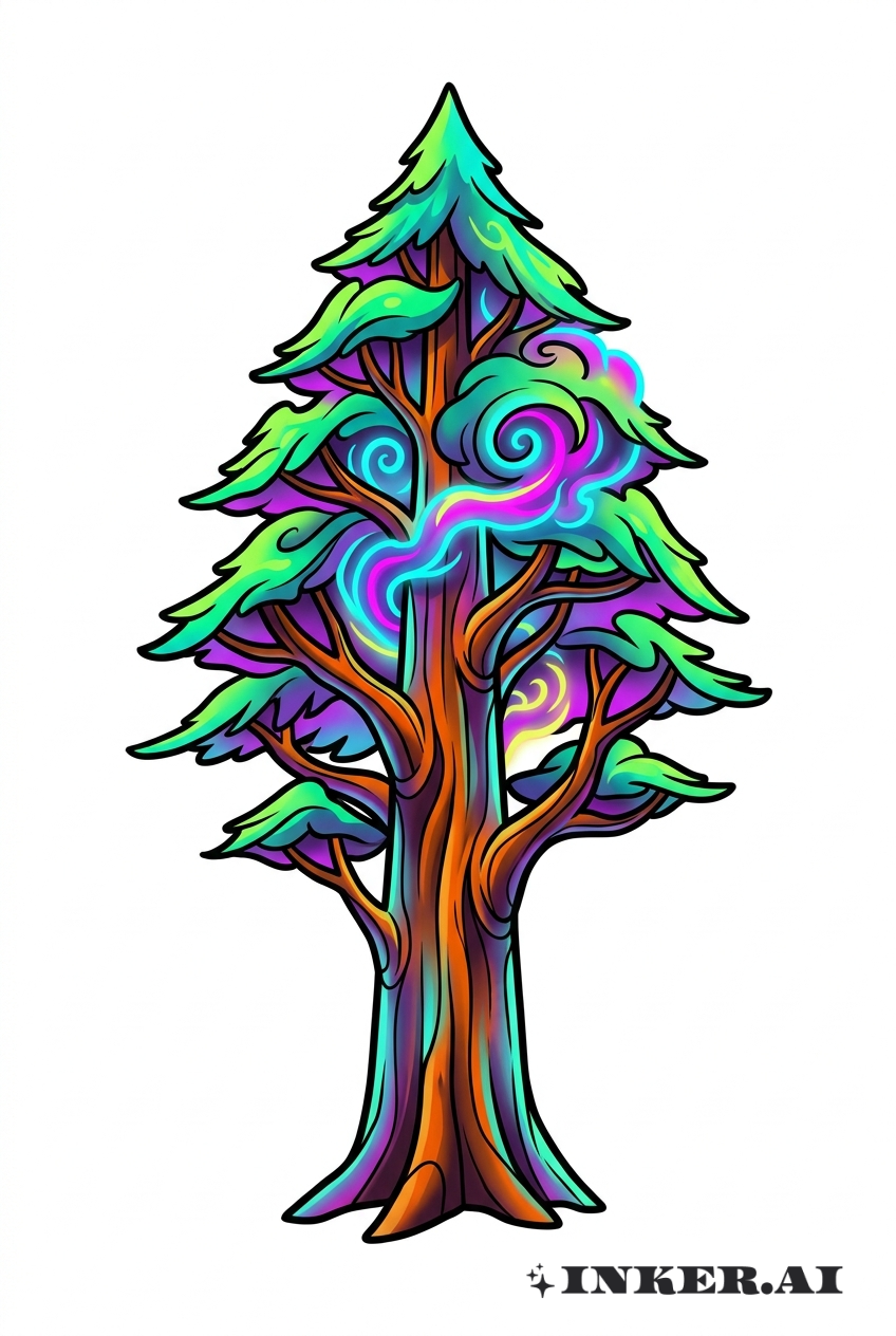 紅木樹神秘光輝