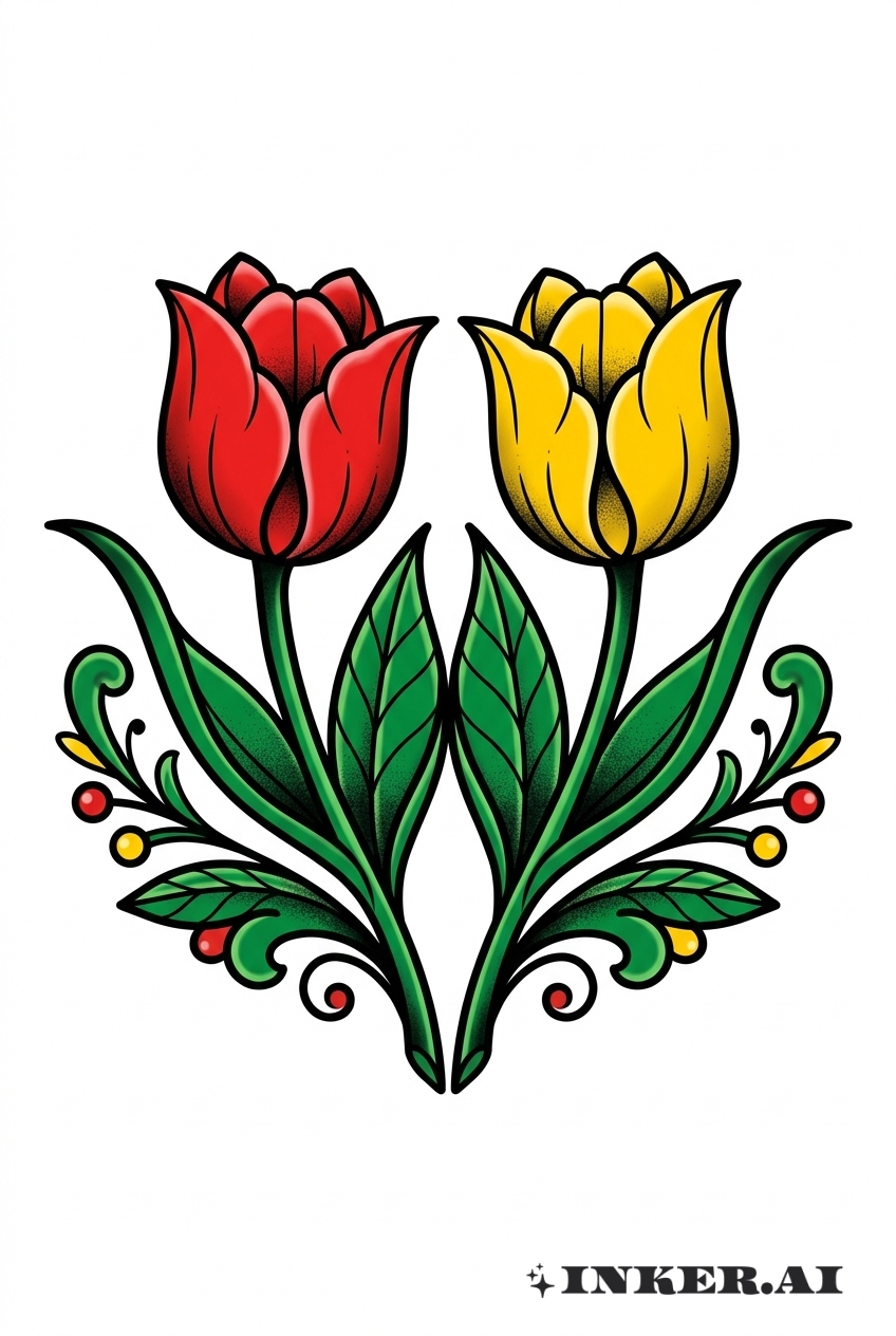 Paire de Tulipes Traditionnelles