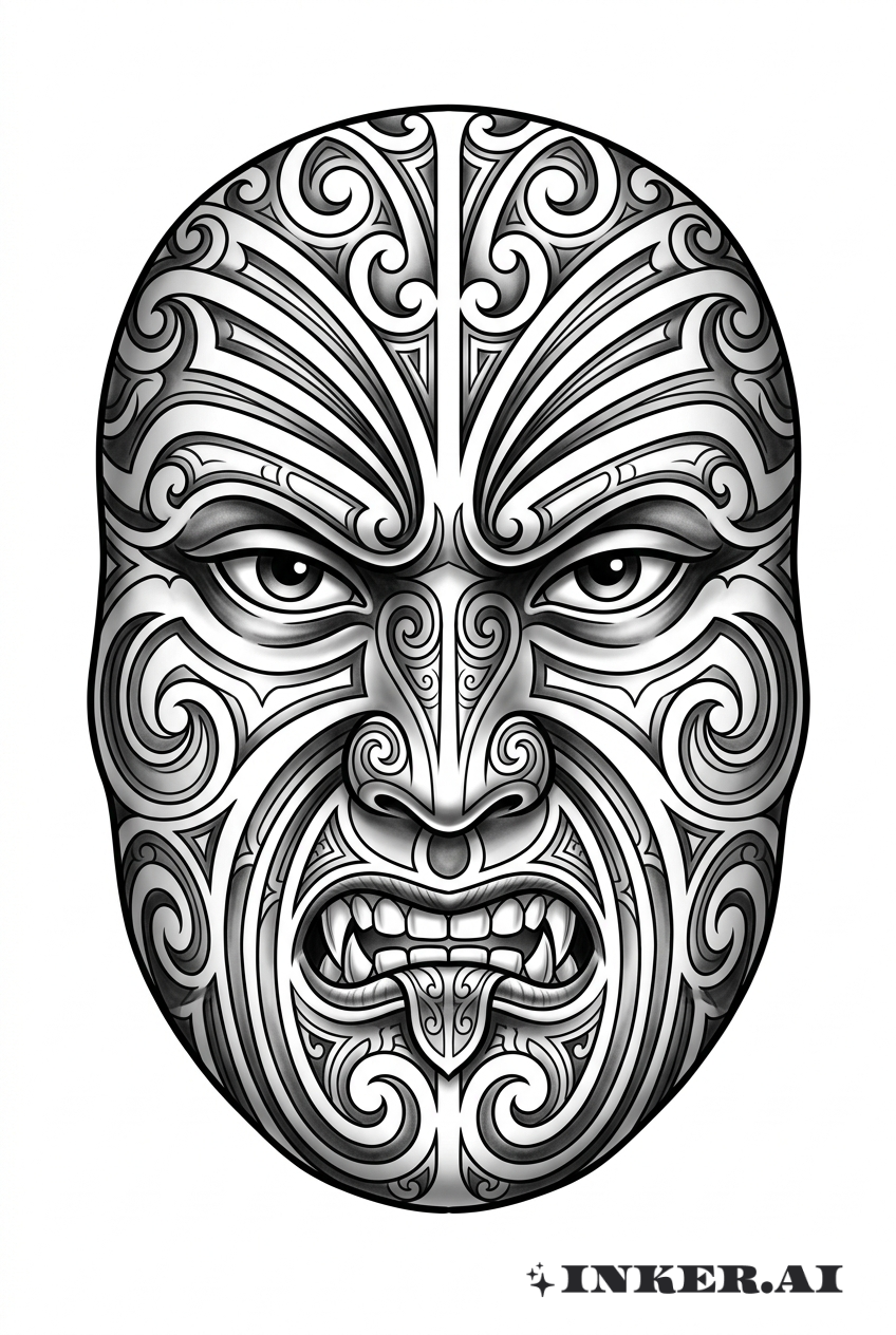 Masque Tribal Maori Style Chicano