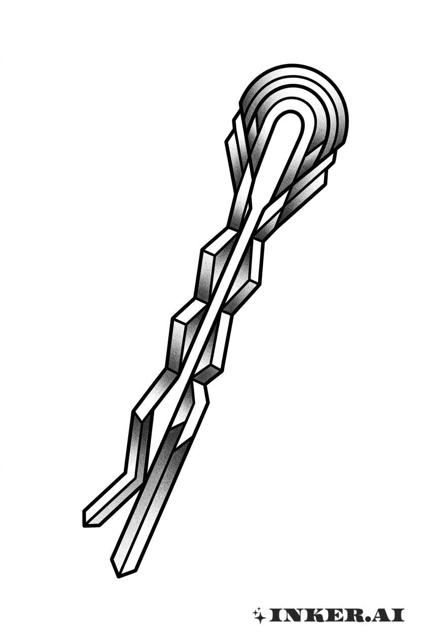 Geometrisches Bobby-Pin-Design
