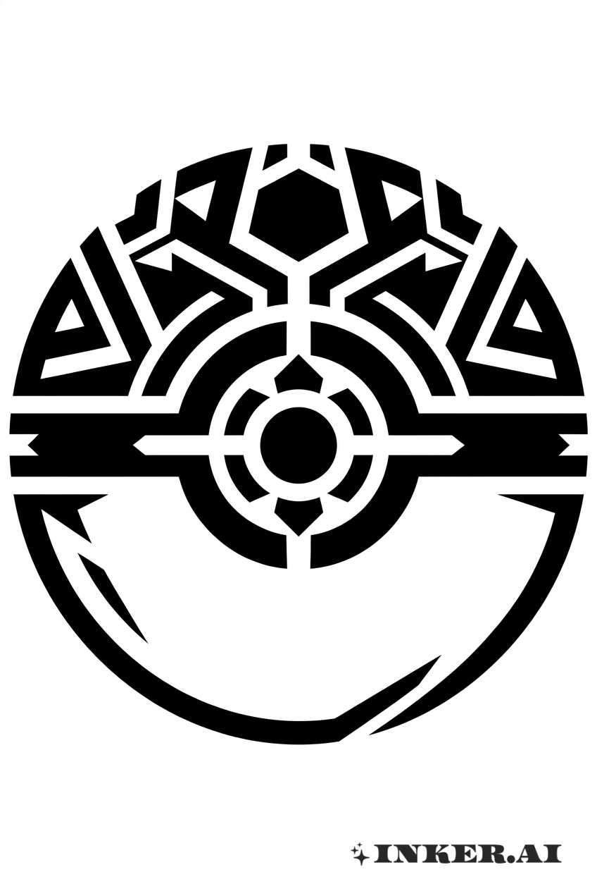 Pokéball en Négritude Géométrique