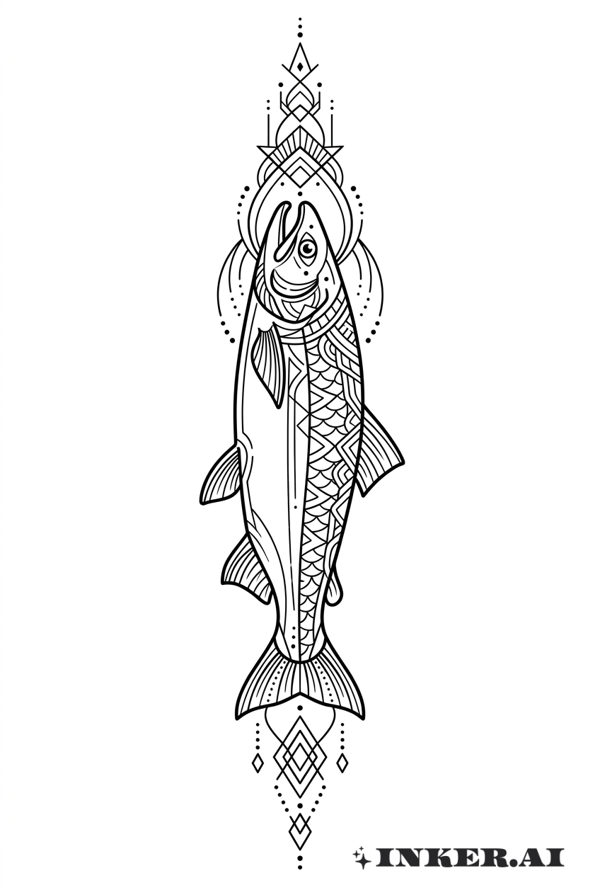 Símbolo de Salmão Mandala