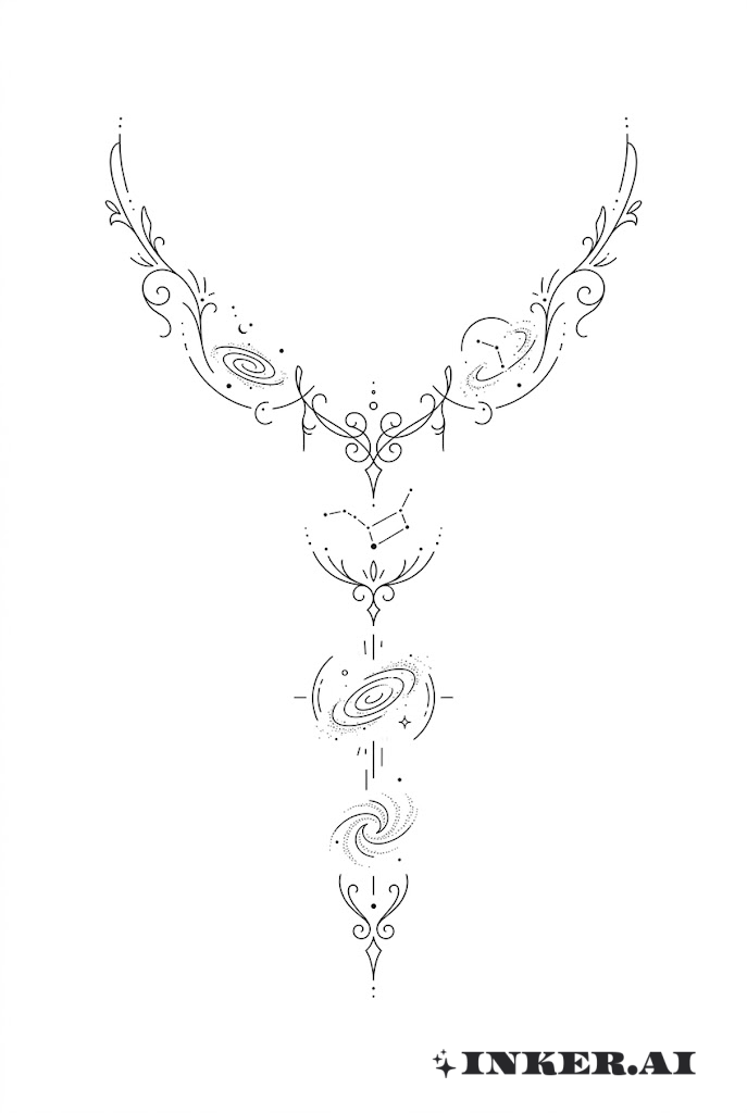 Colar Ornamental da Galáxia Espacial