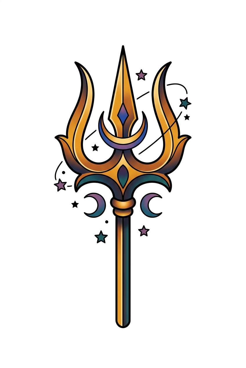 Trident Céleste Néotraditionnel