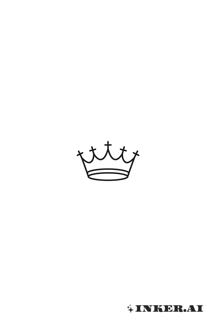 簡約王國皇冠剪影