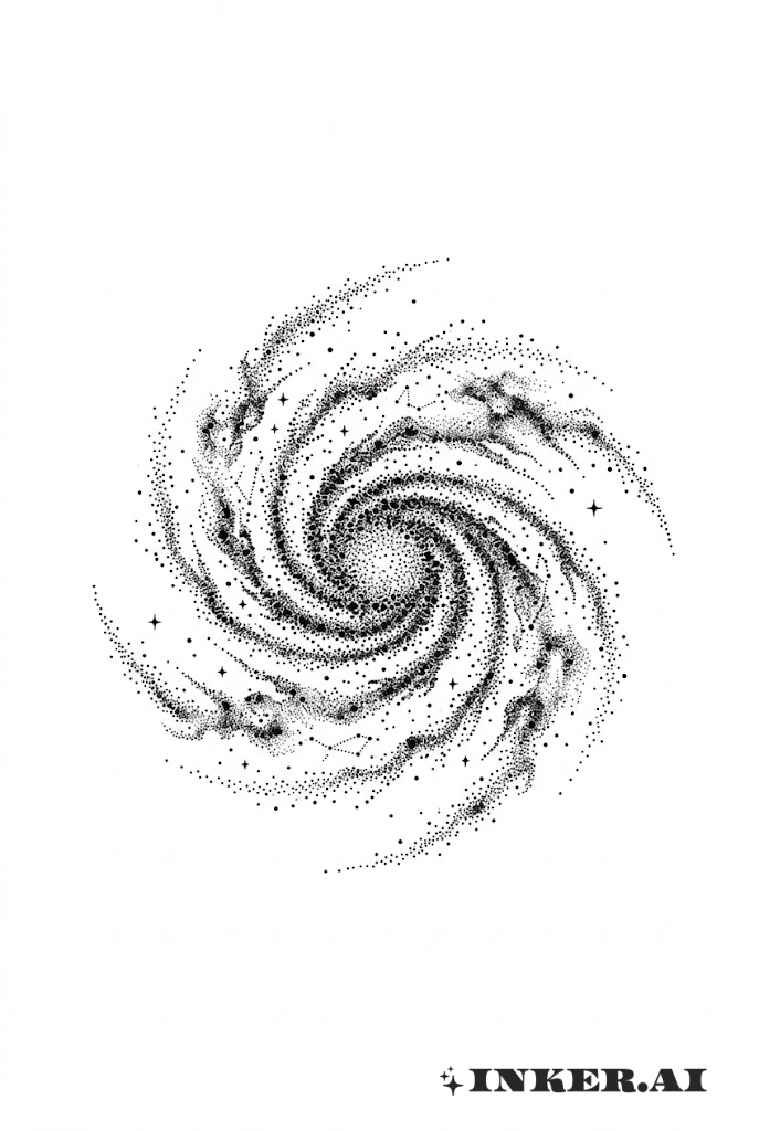 Lõi xoắn ốc dải Ngân Hà Dotwork