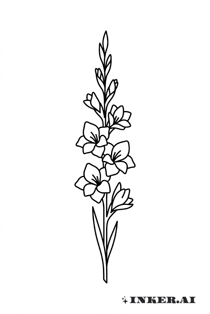 미니멀리스트 글라디올러스 실루엣