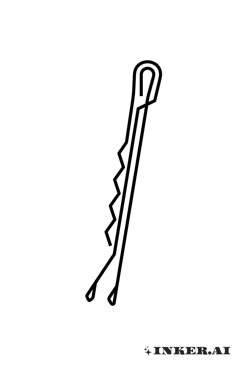 Geometrische Haarklammer-Silhouette