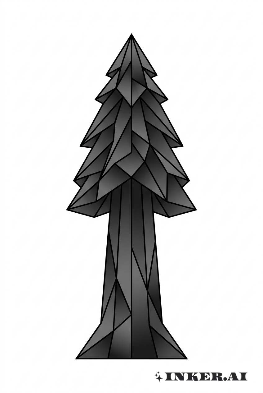 多面向紅杉樹圖樣