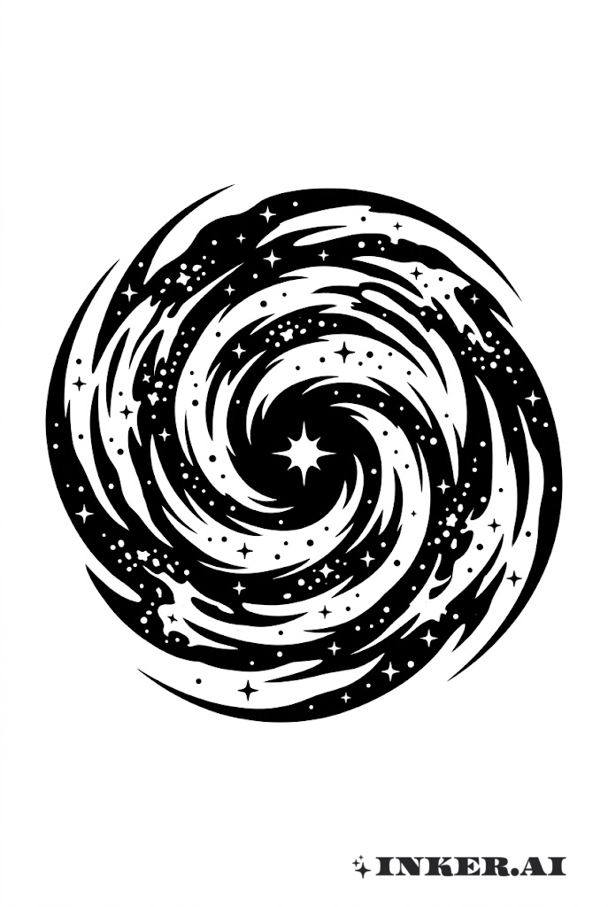 Espiral Galaxy Blackwork