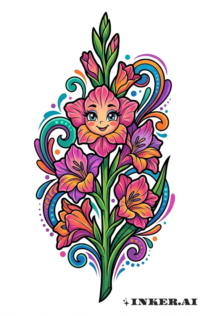 Chân Dung Hoa Lay Ơn Vui Tươi