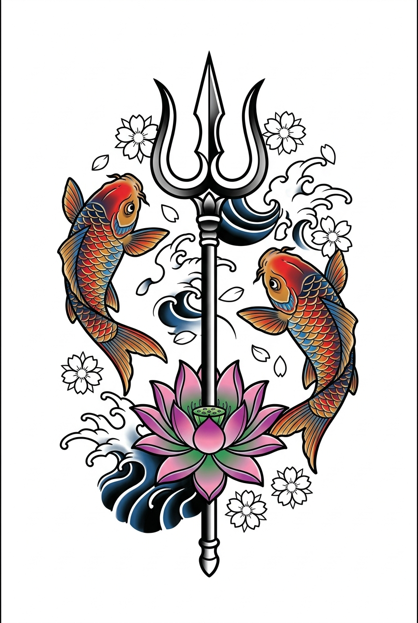 Dualité Trishul et Poisson Koi