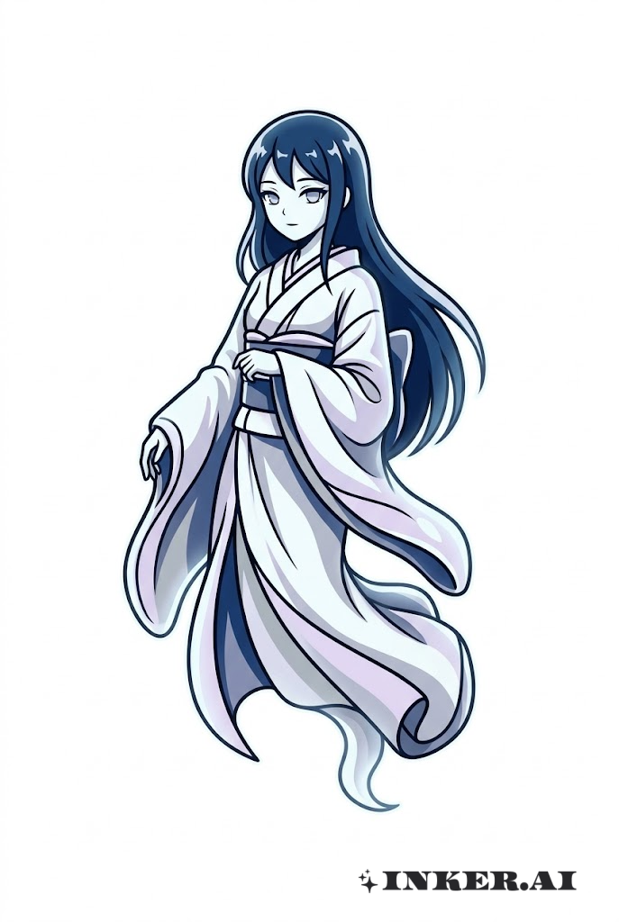 动漫幽灵飘荡的和服