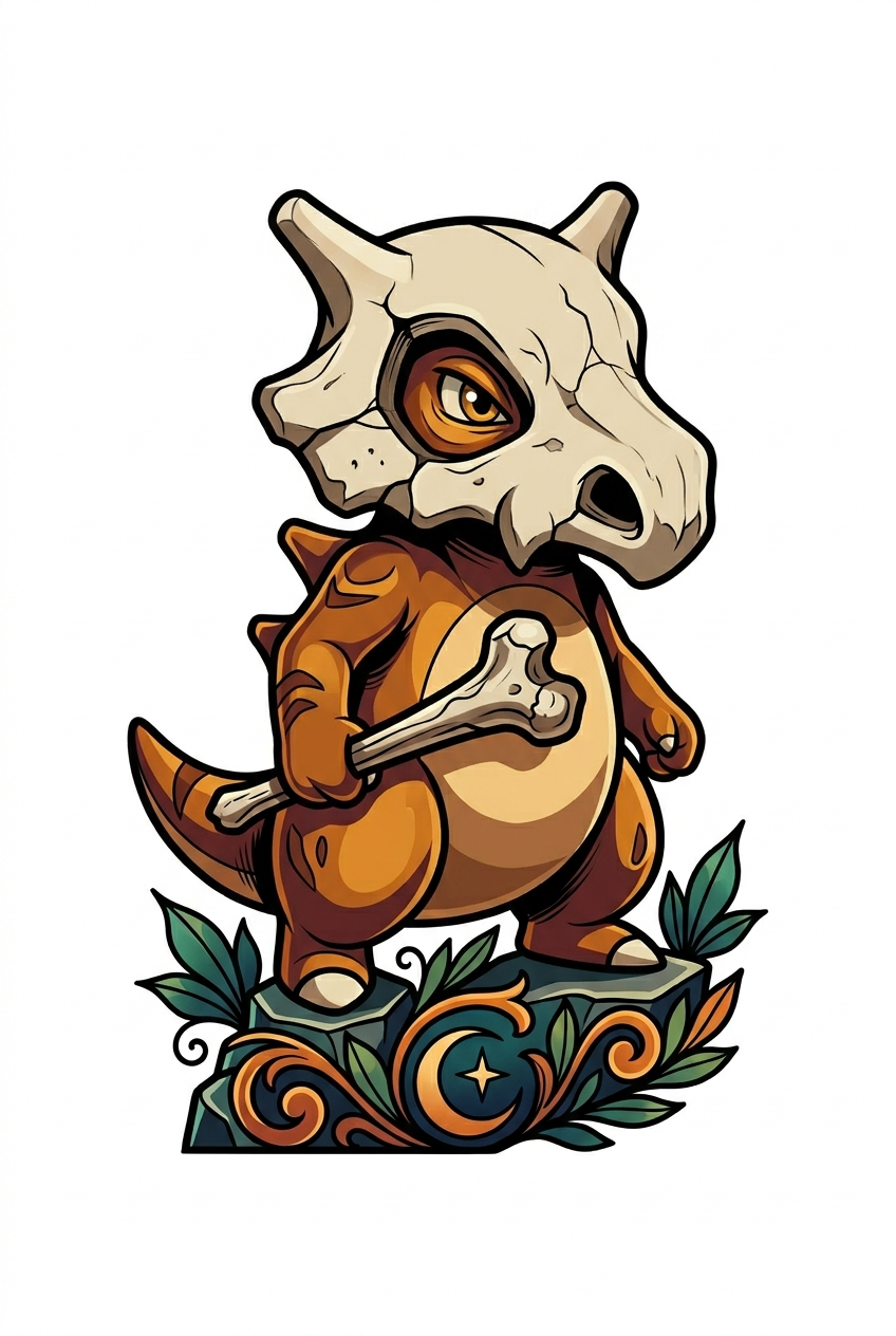 Cubone Gardien avec Casque Crânien