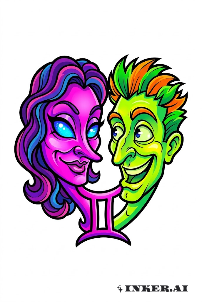 쌍둥이자리 네온 얼굴