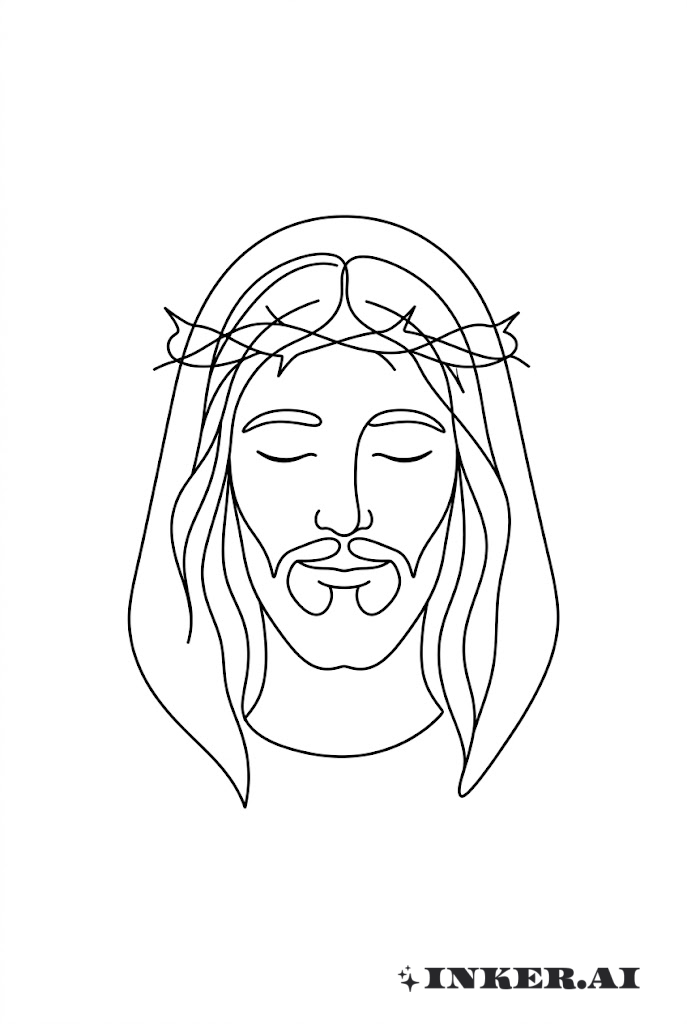 Hình Nghệ Thuật Khuôn Mặt Chúa Giêsu