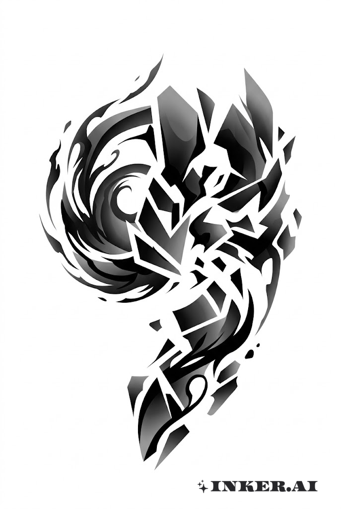 Tatouage Fractal de la Marque Maudite de Sasuke