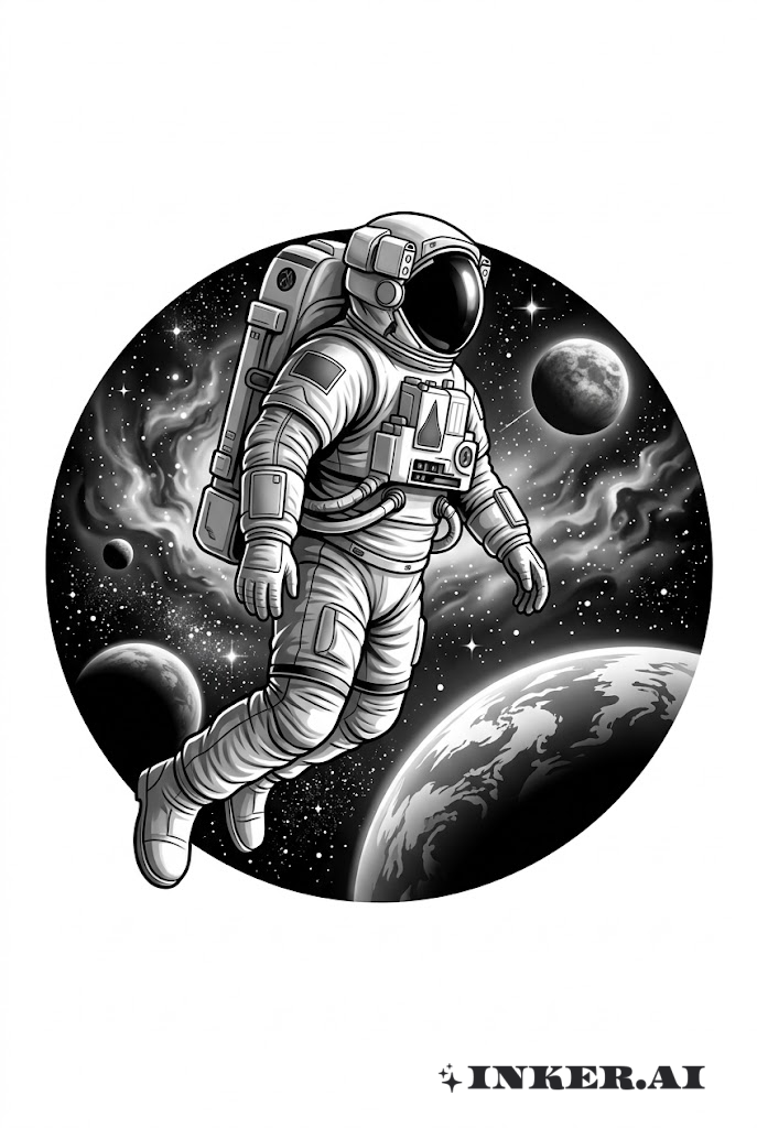 Realism Space Astronaut Portrait