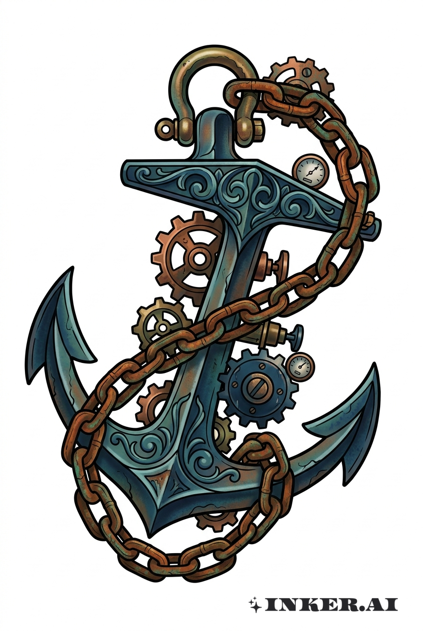 バイオショックアンカーと鎖のチェーン