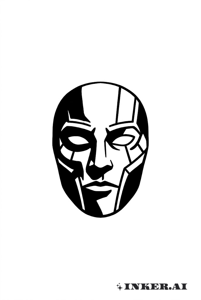 Masque Blackwork de Sleep Token