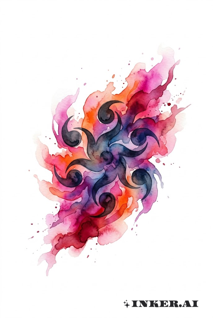 佐助咒印花開水彩風