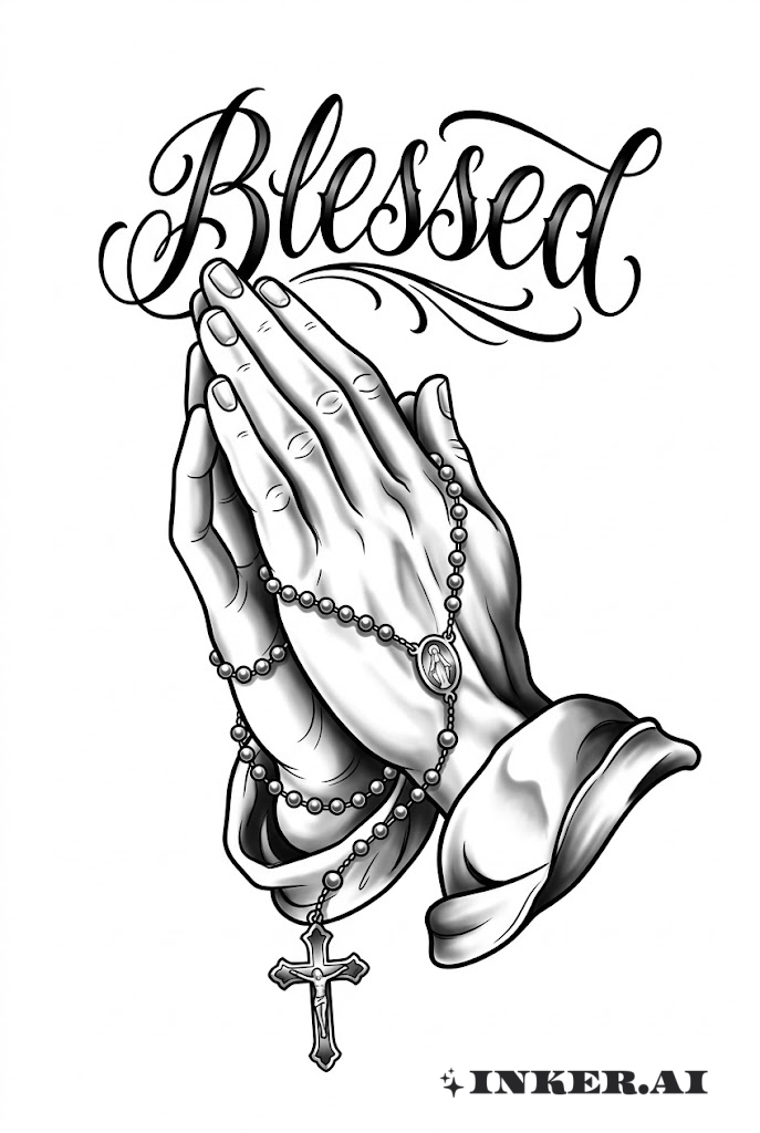 Bàn Tay Cầu Nguyện Phong Cách Chicano