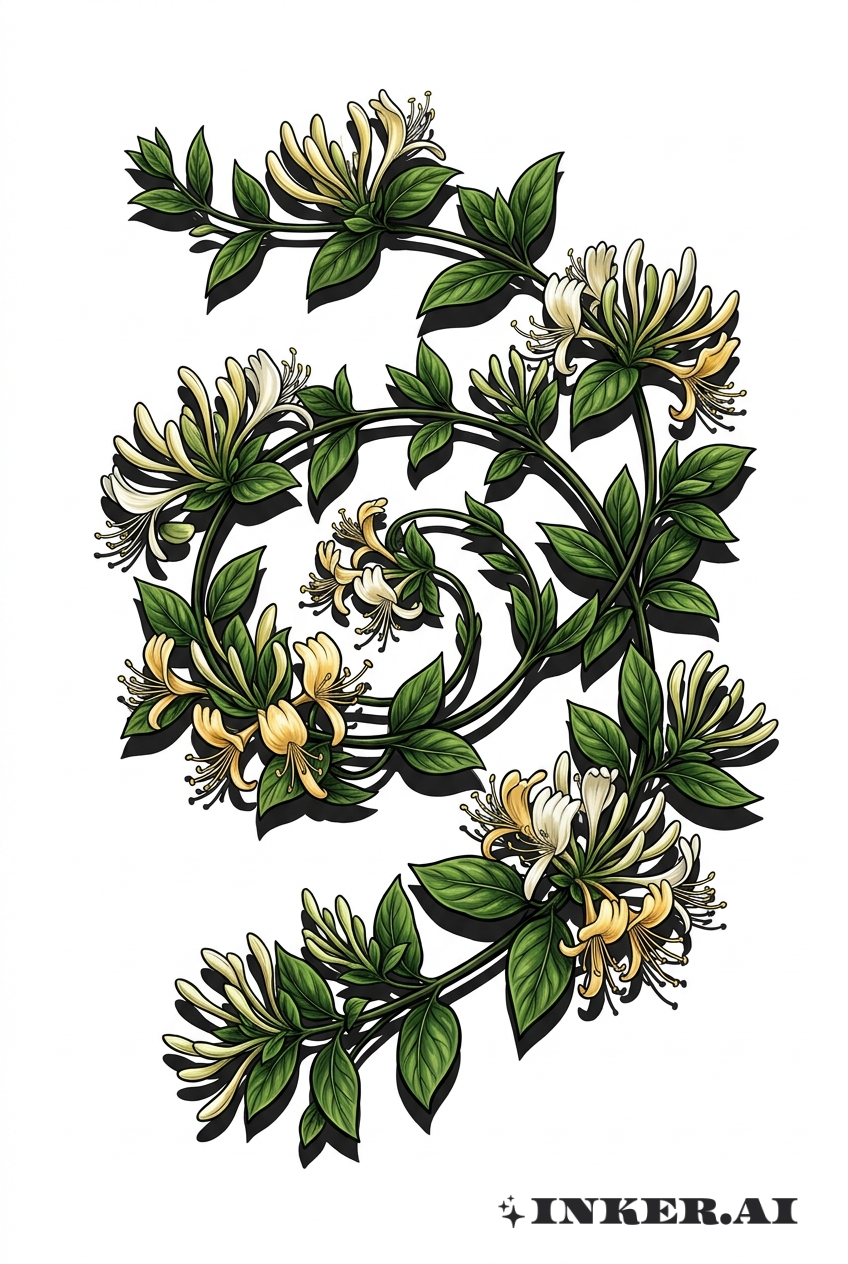 3D金银花藤螺旋