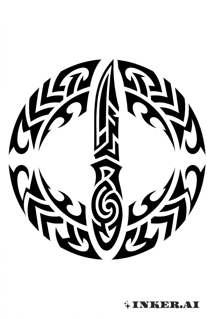 Couteau Tribal Courbé avec Manche en Spirale