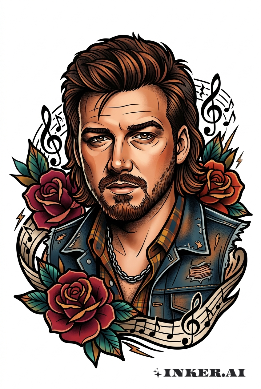 Morgan Wallen Neo-Traditional Portrait