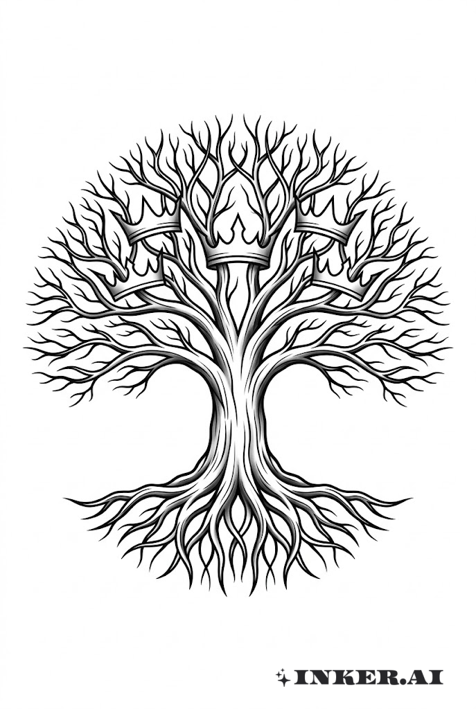 Kingdom Linework Royal Tree of Life