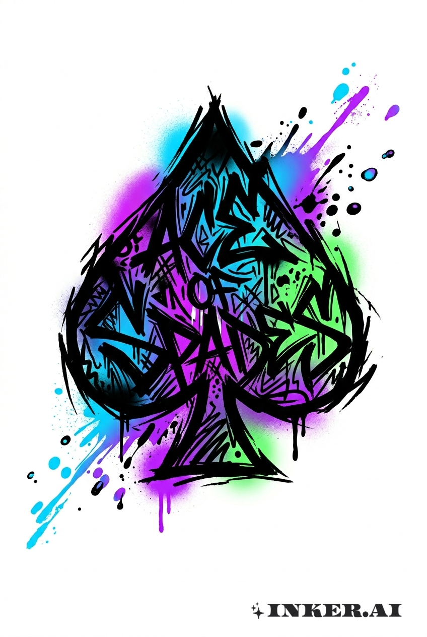 As de Pique Graffiti Abstrait
