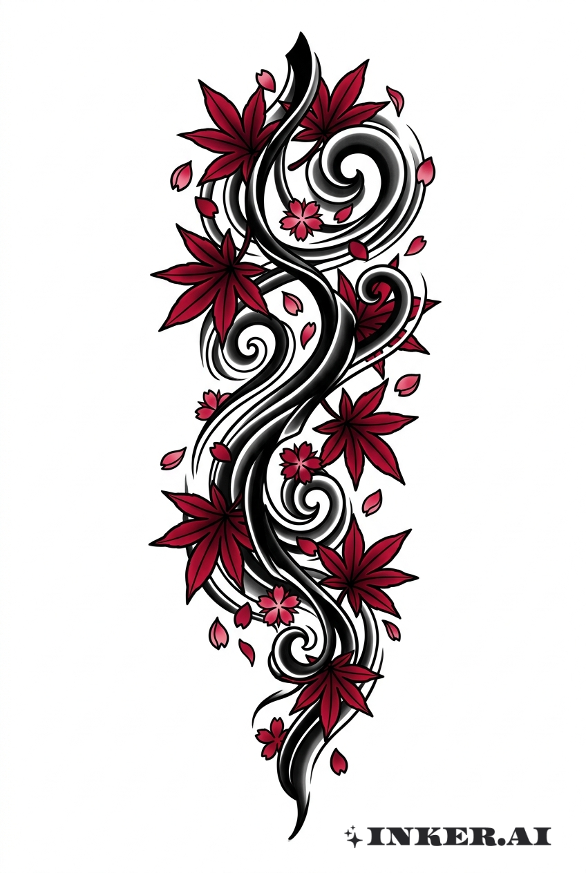 Cascade de Lierre Écarlate