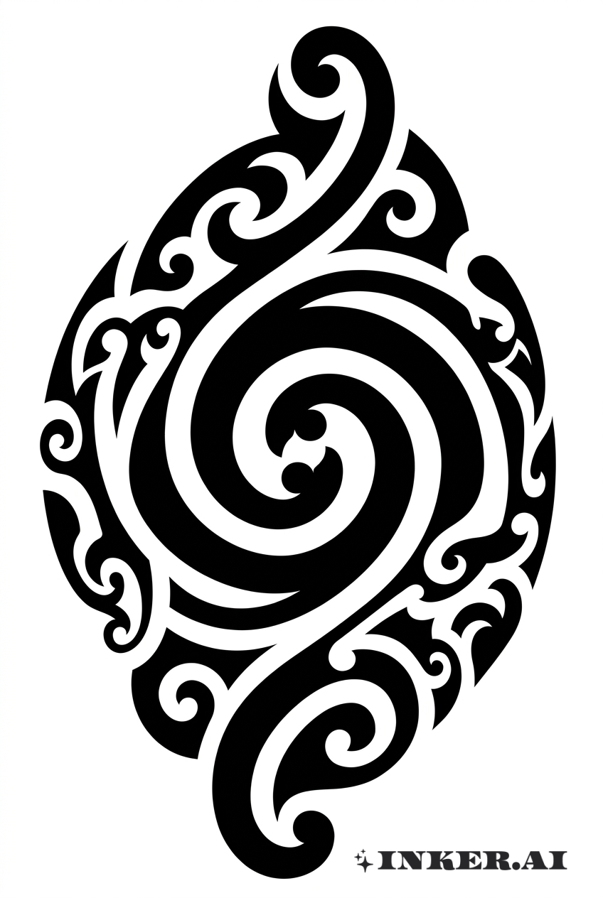 Spirale Tribale Maori Koru