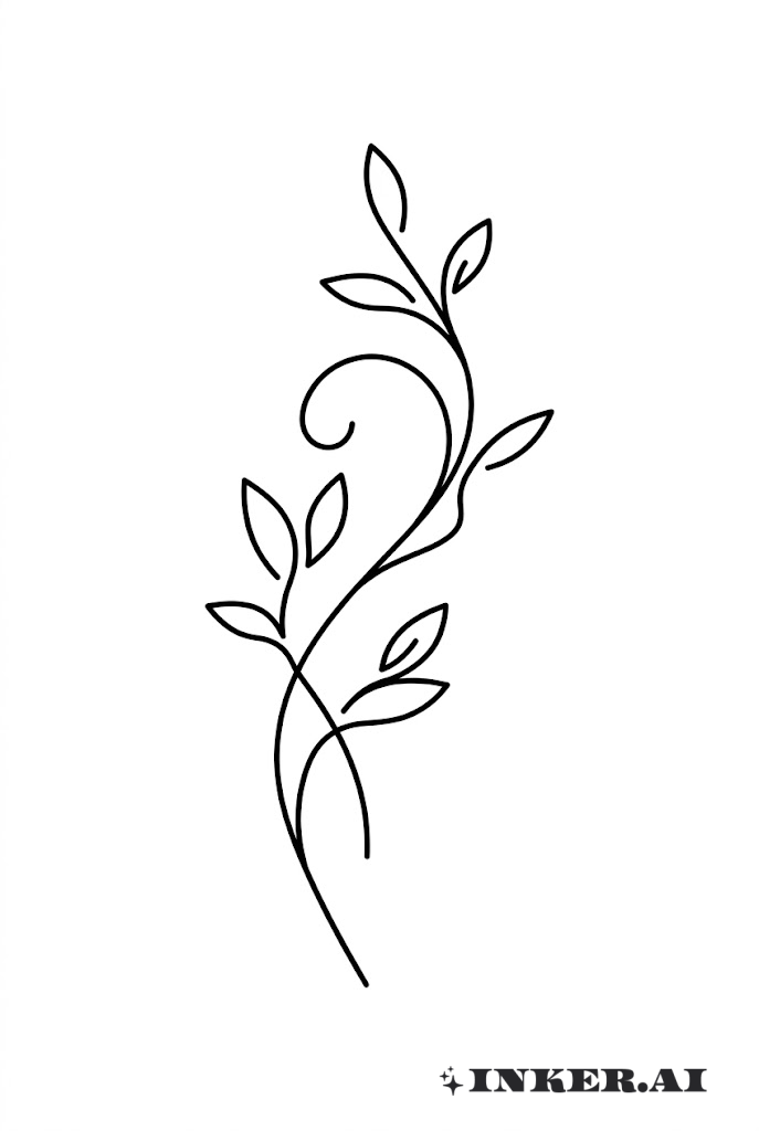 抽象藤蔓线条极简风