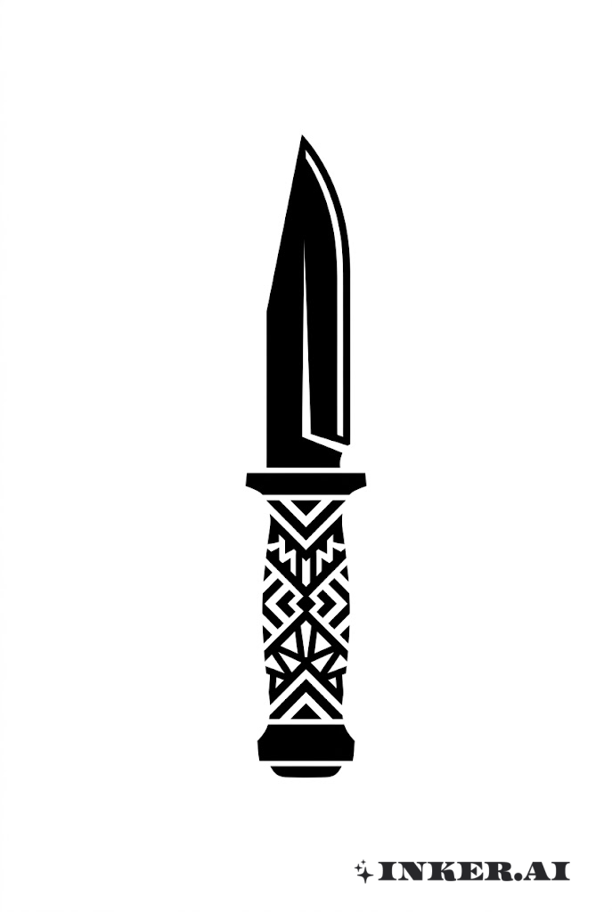 Couteau avec Manche Géométrique