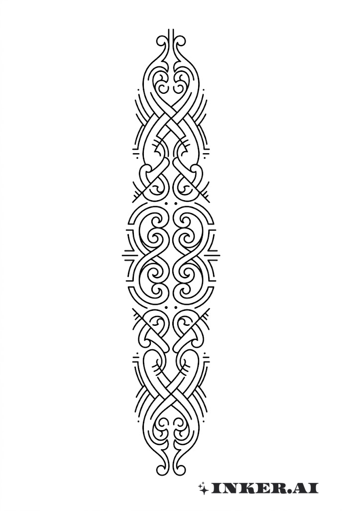 Tressage Tribal Maori Ornemental