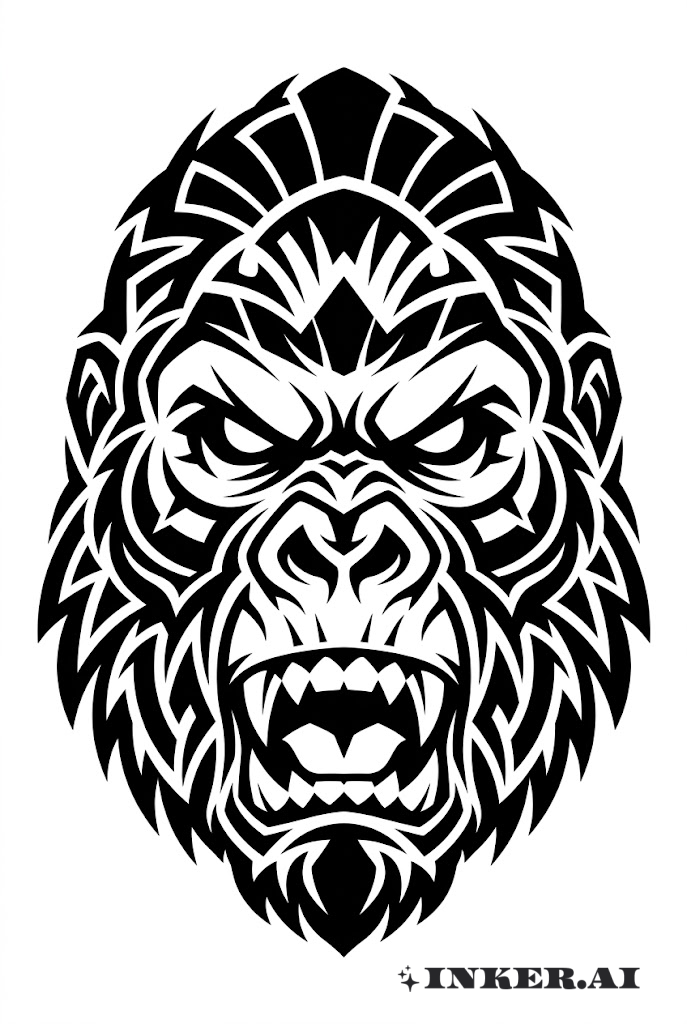 Gorilla Stammesmaske