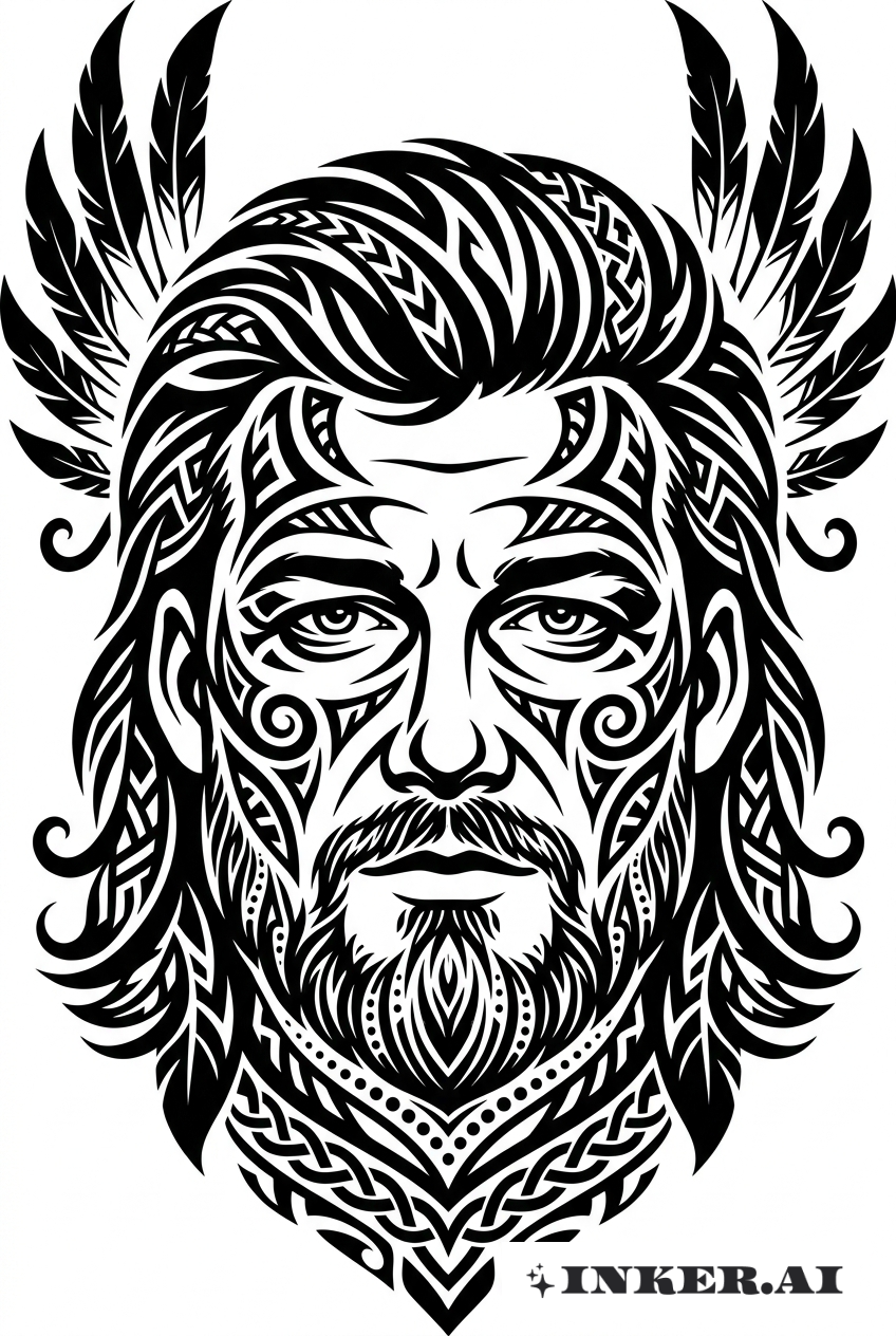 Chân dung lông vũ bộ tộc của Morgan Wallen