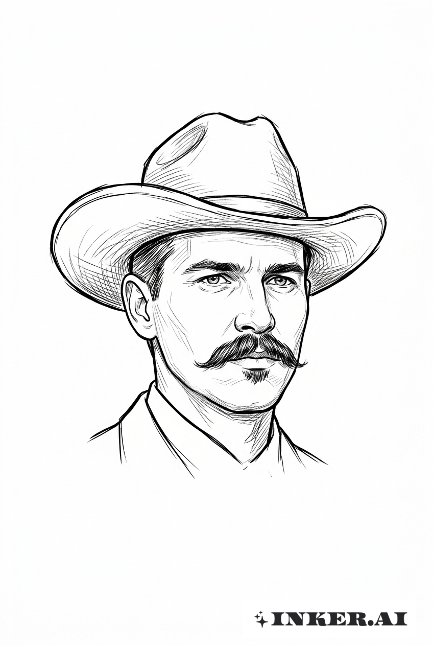 Doc Holliday Skizzenporträt